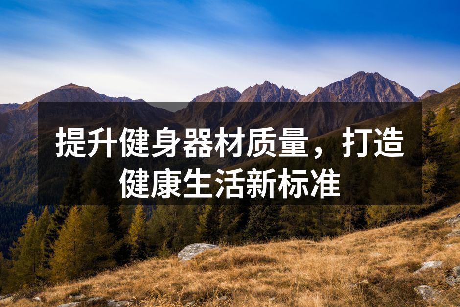 提升健身器材质量,助力健康生活。